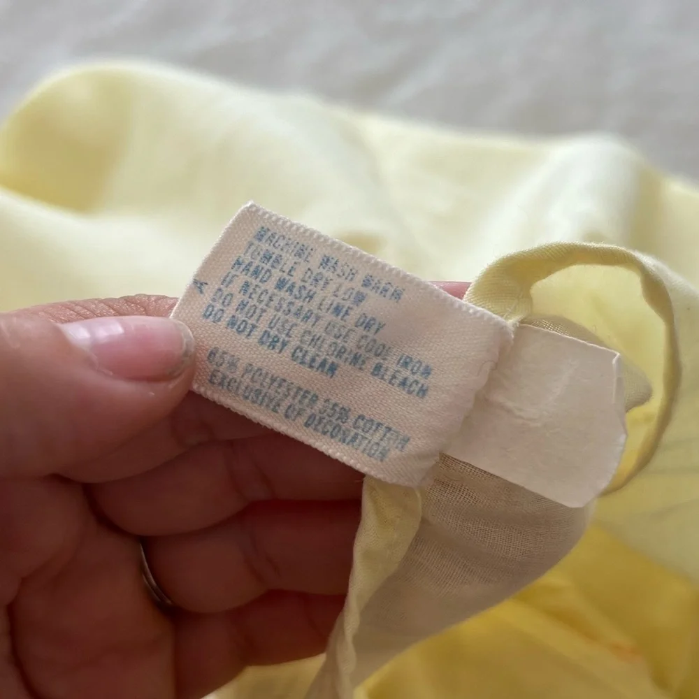 Vintage KATY Pale Yellow Night Gown